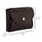 JAM Paper Italian Leather Business Card Holder Case with Round Flap